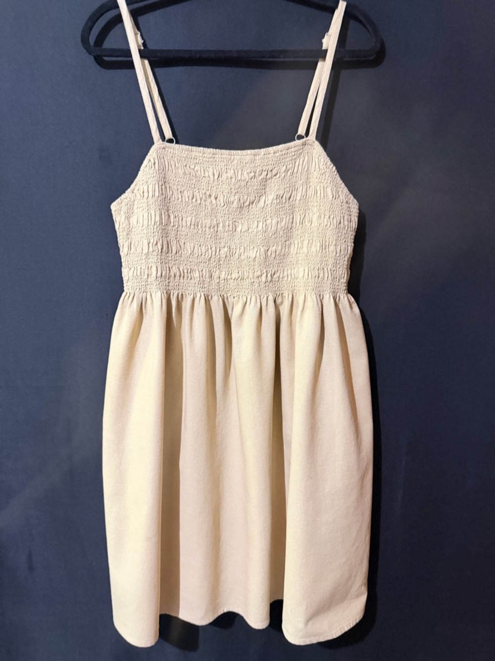 Universal Thread Cream Textured Smocked Dress